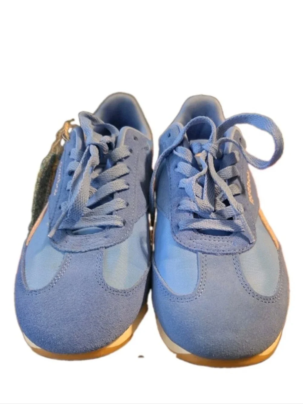 Reebok Shoes Women's 8.5 Fiona Blue Pink Retro Sneakers New